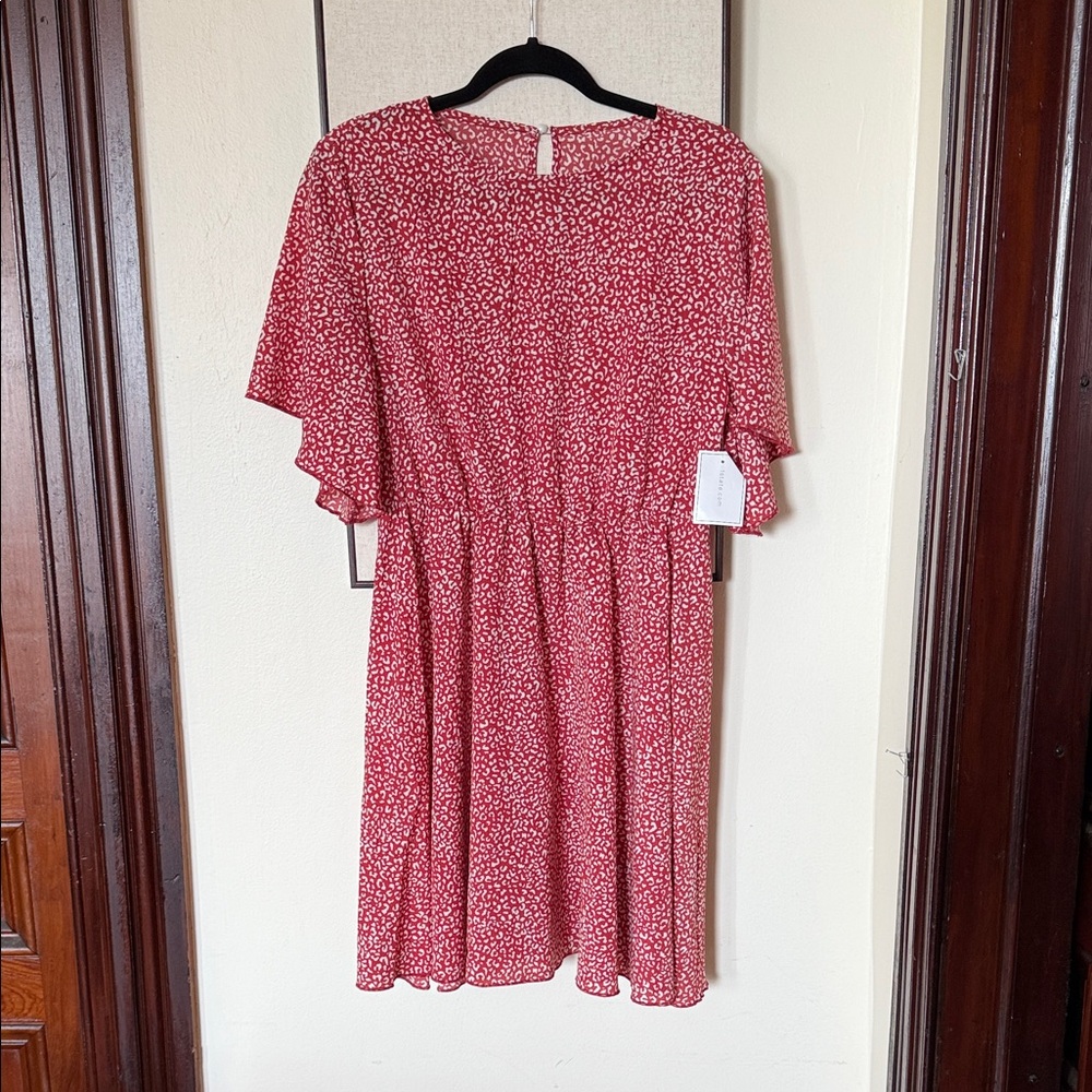 1. State Red and White Floral Midi Dress